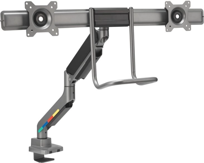 Brazo doble para monitores Kensington SmartFit con barra transversal y asa