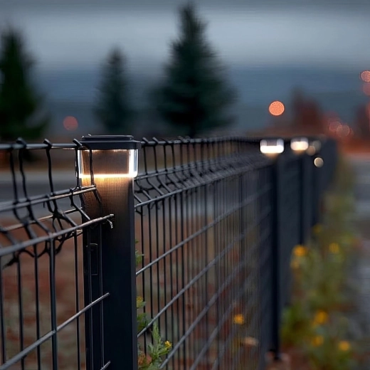 Iluminación elegante de vallas y caminos