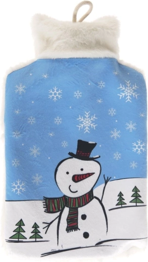 Bolsa de agua caliente con muñeco de nieve de 1,6 l