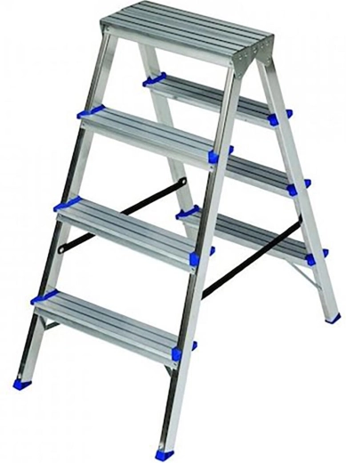 Escalera de aluminio de doble cara de 4 peldaños ELKOP