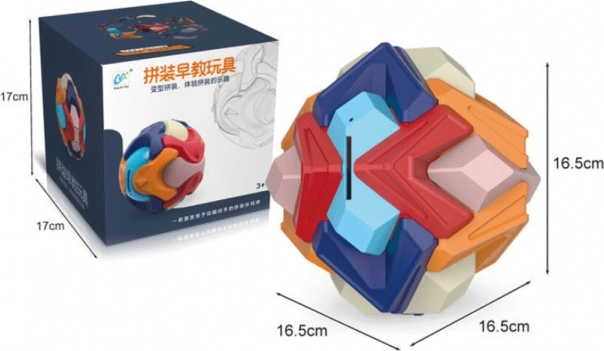 Rompecabezas 3D plegable en forma de balón (hucha)
