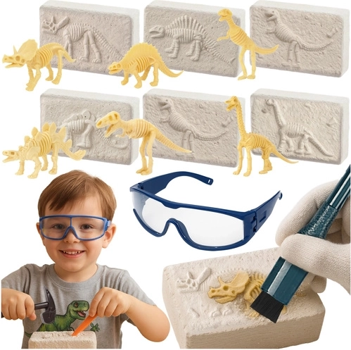 KRUZZEL excavaciones de dinosaurios 6 en 1 – set paleontológico