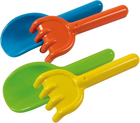 Juego infantil de herramientas de jardín: Pala y rastrillo - 18 cm