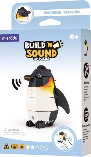Puzzle 3D MierEdu Construye y escucha – pingüino