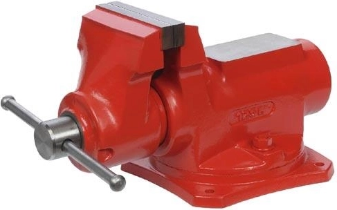 Tornillo de banco de taller YORK 80 mm con base giratoria