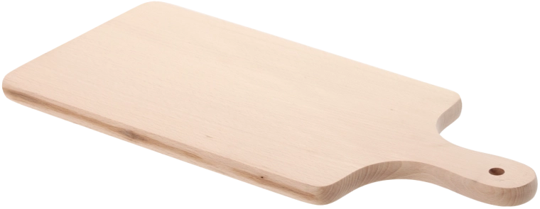 Tabla de cortar de haya con mango 44 × 19 cm