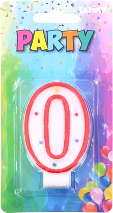Vela para tarta número 0