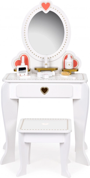 Gran tocador infantil de madera con espejo para niñas de ECOTOYS