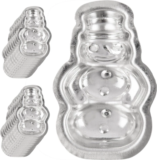 Set de moldes de acero para galletas – muñeco de nieve, 20 uds.