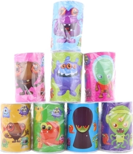 Hucha metálica con motivo de monstruitos 15 × 10 cm
