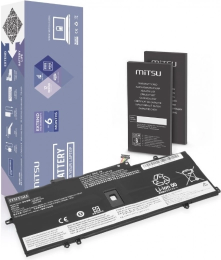 Batería MITSU para Lenovo ThinkPad X1 Yoga 4/5 y ThinkPad X1 Carbon 7/8 (51 Wh, 15,36 V)