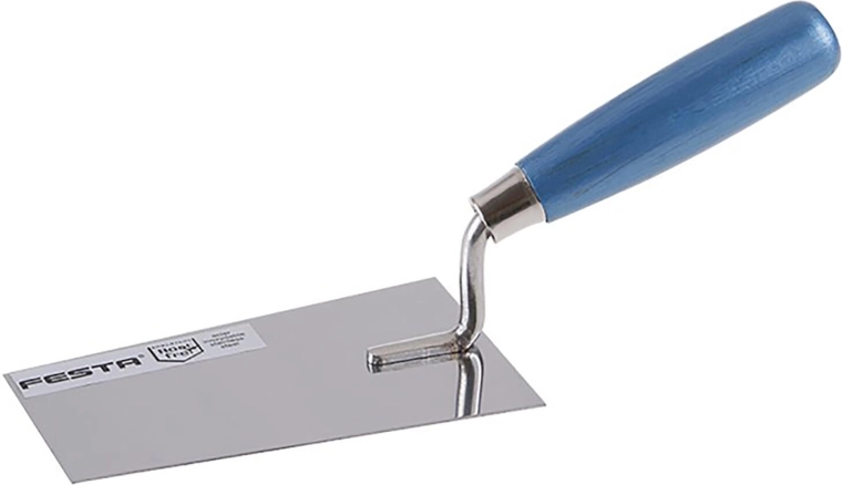 Paleta de albañil de acero inoxidable Festa 140 × 82 mm