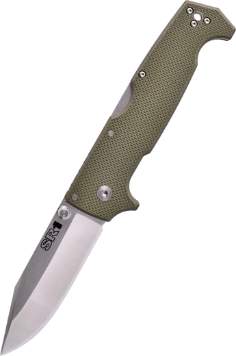 Navaja táctica plegable Cold Steel SR1, 10,1 cm, G10 verde