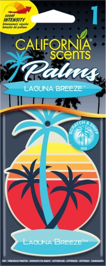 Ambientador colgante para coche CALIFORNIA SCENTS Laguna Breeze – palmeras