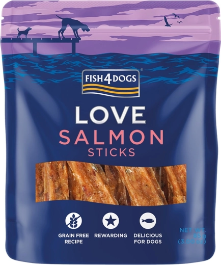 Fish4Dogs Love barritas de salmón para perros 85 g
