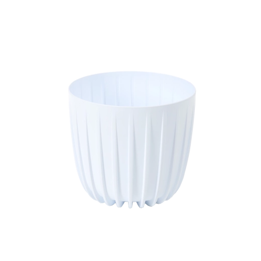 Maceta baja Mira 160 blanca