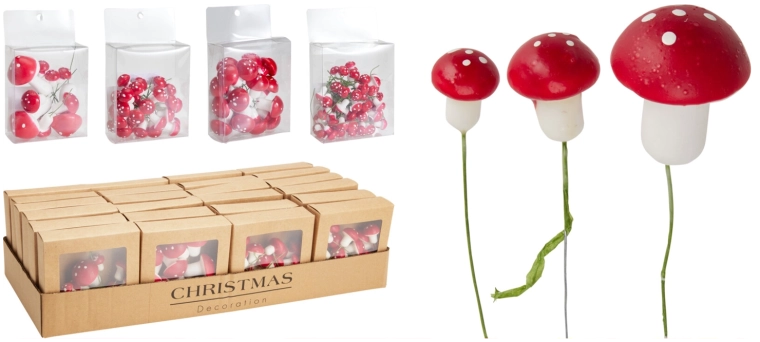 Setas decorativas en alambre rojas 8 cm