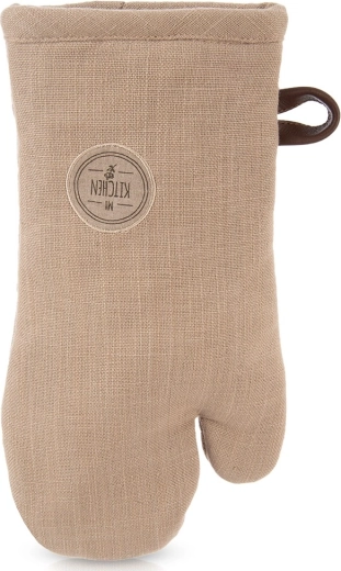 Agarradera de cocina de algodón con imán, marrón 32 cm
