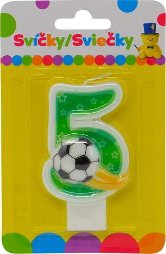 Vela de cumpleaños para tarta con balón – número 5