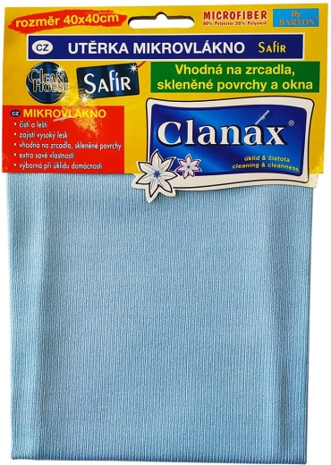 Bayeta de microfibra para cristal SAFÍR 40 × 40 cm, 290 g/m²