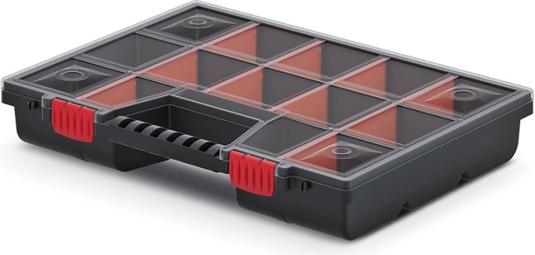 Organizador de plástico NOR 39 × 29 × 6,5 cm con compartimentos ajustables