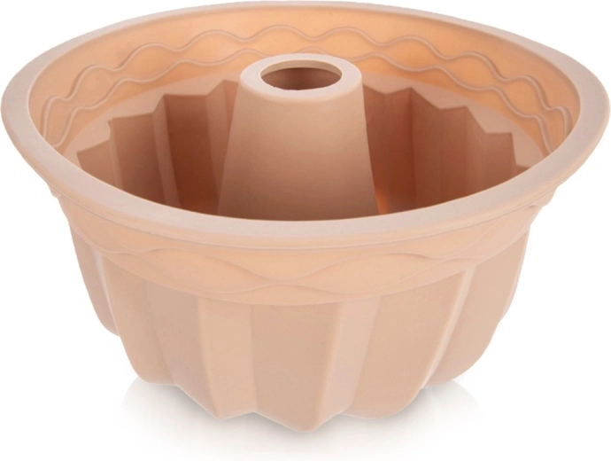 Molde de silicona para bizcocho tipo bundt con chimenea, beige 23,5 cm