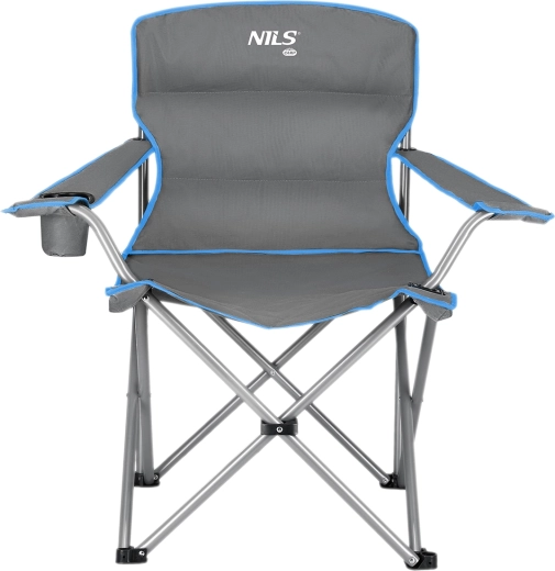 Silla de camping plegable NILS Camp, gris-azul