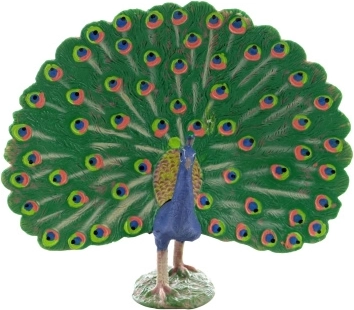 Figura de pavo de plástico 11 × 11 × 5 cm