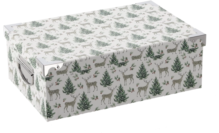 Caja de regalo navideña con herrajes 25 × 17,5 × 9,8 cm - 1 pieza