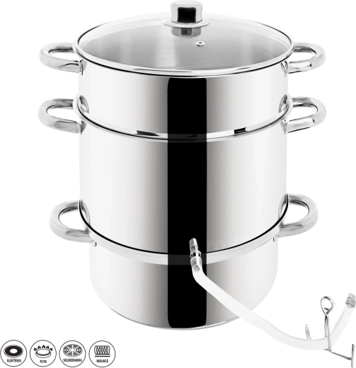 Olla extractora de zumos de acero inoxidable Orion de 8 l