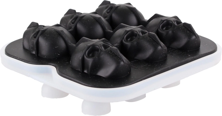 Molde de silicona para hielo – calaveras, 6 cubitos