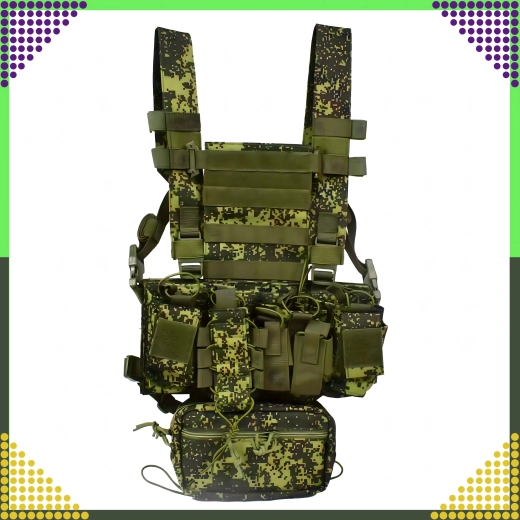 Chaleco táctico MOLLE ligero, modular y ajustable para airsoft y outdoor