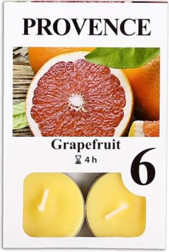 Velas aromáticas de té Provence con aroma de pomelo, 6 uds.