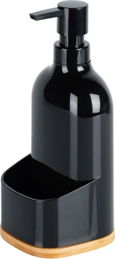 Elegante negro con base de bambú