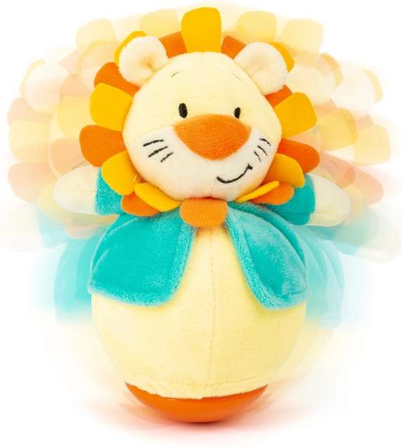 León de peluche que se balancea Small Foot con base autoenderezable