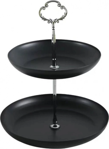 Elegante diseño negro con asa decorativa