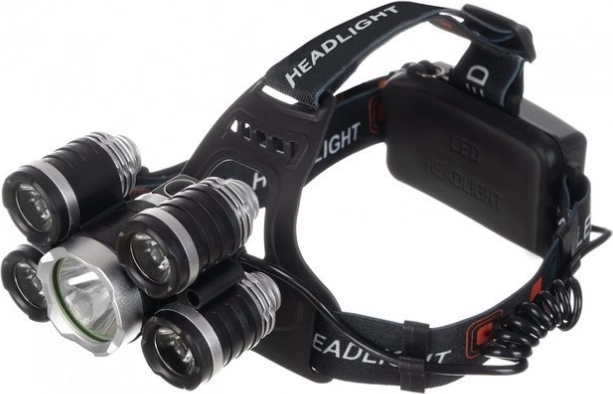Iluminación potente con 5× LED Cree T6