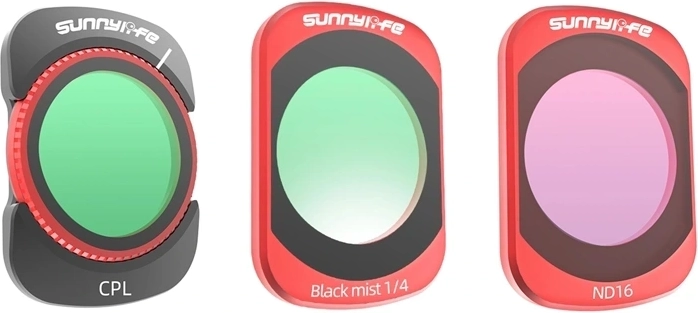 Kit de filtros Sunnylife para Osmo Pocket 4/3 (CPL, ND16, Black Mist 1/4)