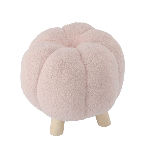 Taburete decorativo rosa de 32 × 30 cm