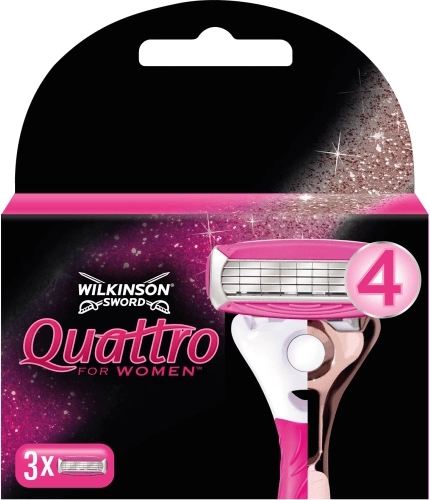 Cabezales de recambio Wilkinson Quattro for Women Rosegold 3 uds