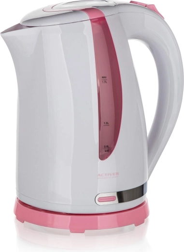 Hervidor eléctrico ETHAN 1,7 l blanco‑rosa
