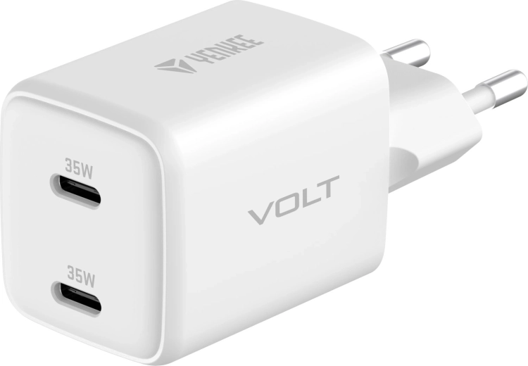 Cargador USB C dual 35W VOLT GaN blanco