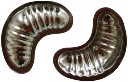Moldes pequeños para cuernos de vainilla, 20 uds., chapa estañada