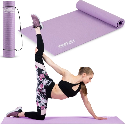 Esterilla de ejercicio NEO-SPORT 173 × 61 cm morada