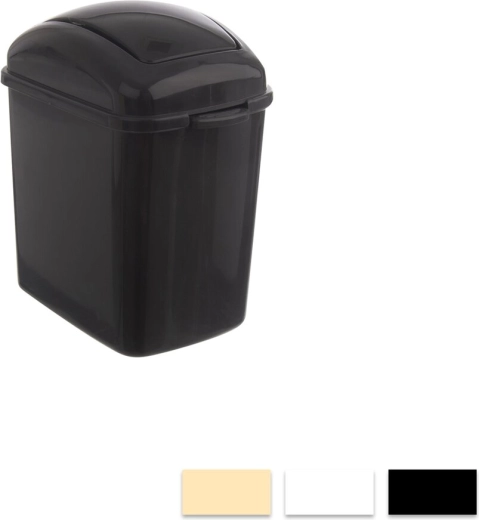 Mini papelera cuadrada con tapa basculante 1,17 l (mix de colores)