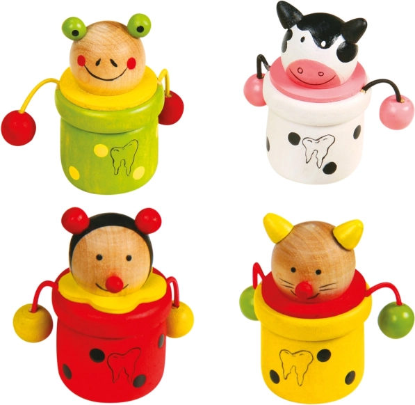 Cajitas de madera para dientes de leche Animalitos 4 uds