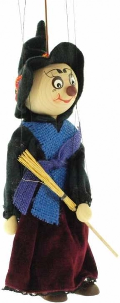 Marioneta de madera de bruja