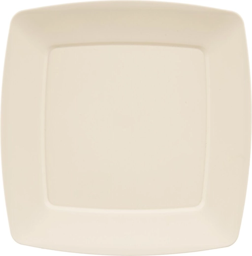 Plato llano de plástico Sandy color crema 23,5 × 23,5 cm