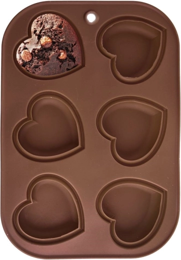 Molde de silicona para muffins corazón, 6 uds. – ORION