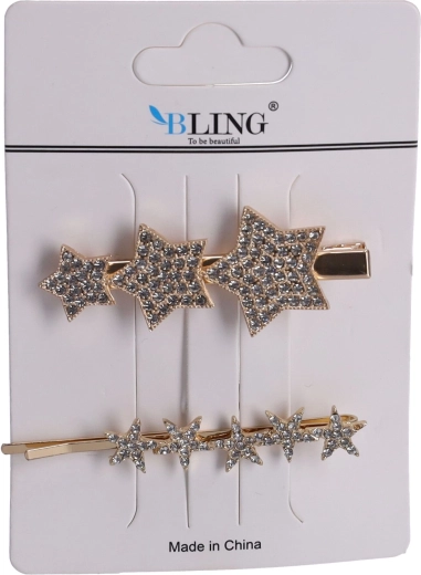 Horquillas para el pelo BLING – doradas, set de 2 uds.